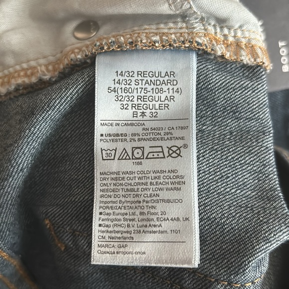 GAP Denim Boot Style Women 14/32R Medium Stretch Fabric Mid Rise Bootcut jeans - Picture 8 of 8